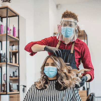 Emerging risks - wearing face masks and visors while visiting the hairdresser